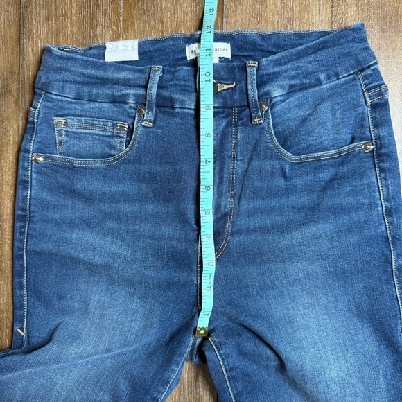 Good American Jeans Women’s 4 / 27 Ankle Skinny Good Waist Crop Dark Blue331 - Picture 7 of 12